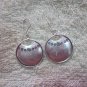 Thai Hill Tribe Earrings Fine Silver Dangle Round Dots Stamp Podduang Regional