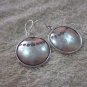 Thai Hill Tribe Earrings Fine Silver Dangle Round Dots Stamp Podduang Regional