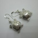 Handcrafted Earrings Sterling 925 Silver Dangle Turtles Plata Aretes joyería