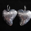 Handcrafted Earrings Hill tribe karen Fine pure Silver Hearts couple Dating Gift