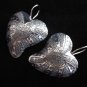 Handcrafted Earrings Hill tribe karen Fine pure Silver Hearts couple Dating Gift