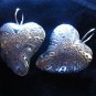 Handcrafted Earrings Hill tribe karen Fine pure Silver Hearts couple Dating Gift