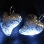 Handcrafted Earrings Hill tribe karen Fine pure Silver Hearts couple Dating Gift