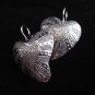 Handcrafted Earrings Hill tribe karen Fine pure Silver Hearts couple Dating Gift