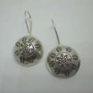 Handcrafted Earrings Fine Pure Silver Jewelry Tribal Round Hook Plata Aretes