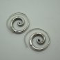 Handcrafted Earrings Pure Silver Spiral Round Tribal Stamp Plata Aretes joyerÃa