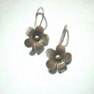 Earrings Fine Silver Handcrafted Hill Tribe Hooks Artisan Flowers Floral Texture