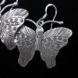 Thai Hill Tribe Earrings Fine Silver tribal Butterfly Handcrafted Dangle Beauty