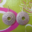 925 Fine Pure Silver Earrings Thailand Hill Tribe Premium Jewelry Round Dangle
