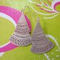 925 Fine Pure Silver Earrings Thailand Premium Jewelry Double Triangle Dangle