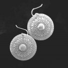 Sterling 925 Fine Silver Earrings Engraved Ohrringe Schmuck Argento ER182