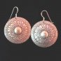 Sterling 925 Fine Silver Earrings Engraved Ohrringe Schmuck Argento ER182
