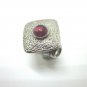 Vintage 925 Sterling Silver Rings Jewelry Purple Stone Square Face Silver Color