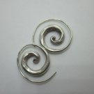 Orecchini d'argento Hill Tribe Fine Sterling Silver Earrings Spiral Hammered Lux