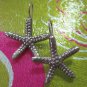 Hill Tribe Real Fine Sterling Silver Earrings Orecchini Ocean Beach Star fish