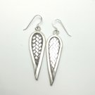 925 Fine Pure Silver Earrings Thailand Premium Jewelry Tribal Weave Dangle 1806