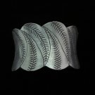 Fine Silver 925 Bracelets Bangle 1.3" Band Cuff Jaw Fang Theme Jewelry Free Size