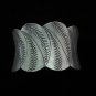Fine Silver 925 Bracelets Bangle 1.3" Band Cuff Jaw Fang Theme Jewelry Free Size