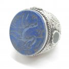 Islamic Mens Rings Lapis Stones 925 Sterling Silver Muslim Allah R02  الإسلامية