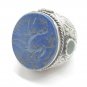 Islamic Mens Rings Lapis Stones 925 Sterling Silver Muslim Allah R02 الإسلامية