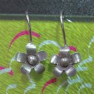 Thai Hill Tribe Real Fine Silver Earrings Orecchini Small lovely Flower Jewelry