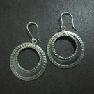 Hill Tribe Fine Sterling Silver Earrings Bohemien Hoop Ethnic Aretes øredobber