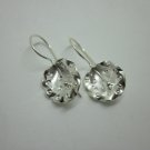Fine Silver Earrings Sterling 925 Premium Leaf & Dew Nature Like Theme Dangle