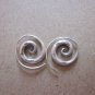 Fine Silver Earrings Sterling 925 Premium Dangle Round Spiral Coil CS221259403