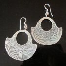 Fine Silver Sterling 925 Earrings Dangle Hook Women Fashion Skirt Hawaii Theme
