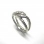 Vintage 925 Sterling Silver Rings Women Jewelry with White CZ Tied Rope Design