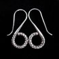 925 Fine Silver Earrings Thailand Women Premium Jewelry Spiral Hook Dangle Stick
