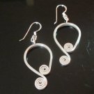 Fine Silver Sterling 925 Earrings Dangle Hook Spiral Filigree Lantern Night Gift