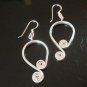 Fine Silver Sterling 925 Earrings Dangle Hook Spiral Filigree Lantern Night Gift