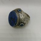 Islamic Rings 925 Sterling Silver Lapis Men Muslim Arabic Original R14 الإسلامية