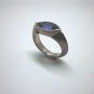 Vintage 925 Sterling Silver Rings Jewelry Blue CZ Marquise Cut Gems Classic