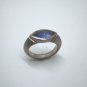 Vintage 925 Sterling Silver Rings Jewelry Blue CZ Marquise Cut Gems Classic