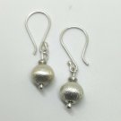 Sterling 925 Fine Silver Earrings Hill tribe Twink Dangle Tribal Balls cute gift