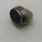 Islamic Rings 925 Sterling Silver Lapis Men Muslim Arabic Bless R73 الإسلامية