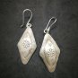 Fine 925 Silver Earrings Asian Fashions Vintage Karen Tribal arts Dangle 60 mm