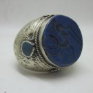 Islamic Rings 925 Sterling Silver Lapis Men أخلاقي الإسلامية هاجس Allah Prophet