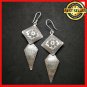 Fine 925 Silver Earrings Double layer Tribal Craft Mayan Vintage
