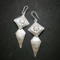 Fine 925 Silver Earrings Double layer Tribal Craft Mayan Vintage