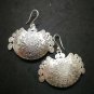 Fine 925 Silver Earrings Vintage Tribal Mayan Theme Wide Ancient Styles 45x40 mm