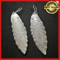 Fine 925 Silver Earrings Vintage Sea Two eyes Big Fish Hanging long Tail 85 mm