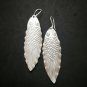 Fine 925 Silver Earrings Vintage Sea Two eyes Big Fish Hanging long Tail 85 mm