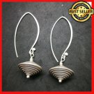 Fine 925 Silver Earrings Vintage Funny Long Hook Beads Tribal Tibet Styles 45 mm