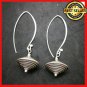 Fine 925 Silver Earrings Vintage Funny Long Hook Beads Tribal Tibet Styles 45 mm
