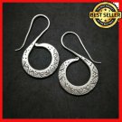 Fine 925 Silver Earrings Spiral sticky windy texture long drop
