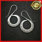 Fine 925 Silver Earrings Spiral sticky windy texture long drop