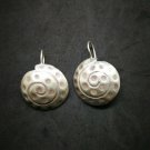 Fine 925 Silver Earrings Vintage Spiral Snails Spots Texture Theme 26x35 mm